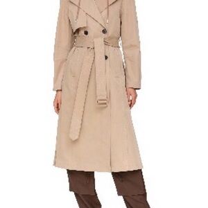 Avec Les Filles Double Breasted
Trench Coat with Hooded
Quilted Dickey Size S